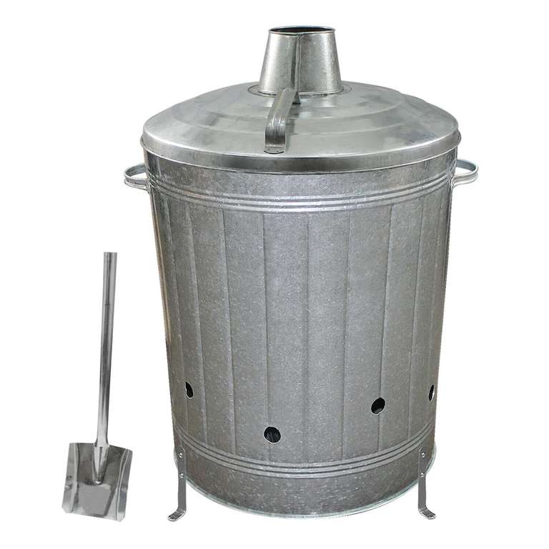 LARGE FIRE BIN GARDEN INCINERATOR WITH AIR SLITS 