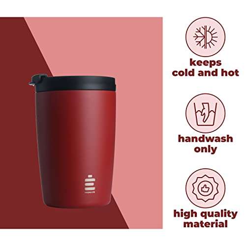 Hydrate 340ml Insulated Travel Reusable Coffee Cup With Leak-proof