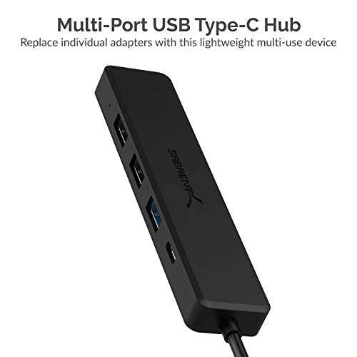 SABRENT USB C Hub, 5-in-1 with 60W Power Delivery, 4K(30Hz) HDMI, 3.2X1 USB-A Data Port £11.21 using voucher @ Amazon / Store4PC-UK