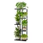 Bamworld 5 Tier Plant Stands Indoor, Corner Shelf Tall Plant Stand for Multiple Indoor Plants