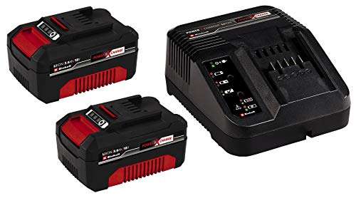 Einhell Power X-Change 18V, 3.0Ah Lithium-Ion Battery Starter Kit With Spare Battery -- Two Batteries And Charger Set £43.95 @ Amazon