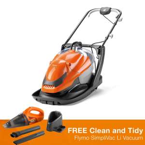 1700W Flymo EasiGlide 300V Plus Hover Lawn Mower +FREE Flymo SimpliVac Outdoor Vacuum (W/Code) UK Mainland - Flymo Outlet Store