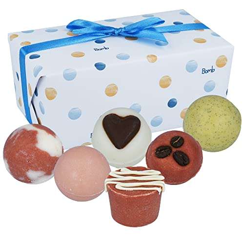 Bomb Cosmetics Chocolate Handmade Bath Melts Wrapped Ballotin Gift Pack [Contains 6-Pieces]