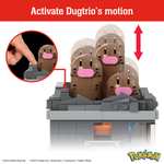 MEGA Pokémon Action Figure Building Set, Mini Motion Dugtrio with 350 Pieces