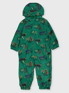 Tu Clothing Transport Print Fleece-Lined Puddle Suit from £7 to £9 click & collect @ Argos