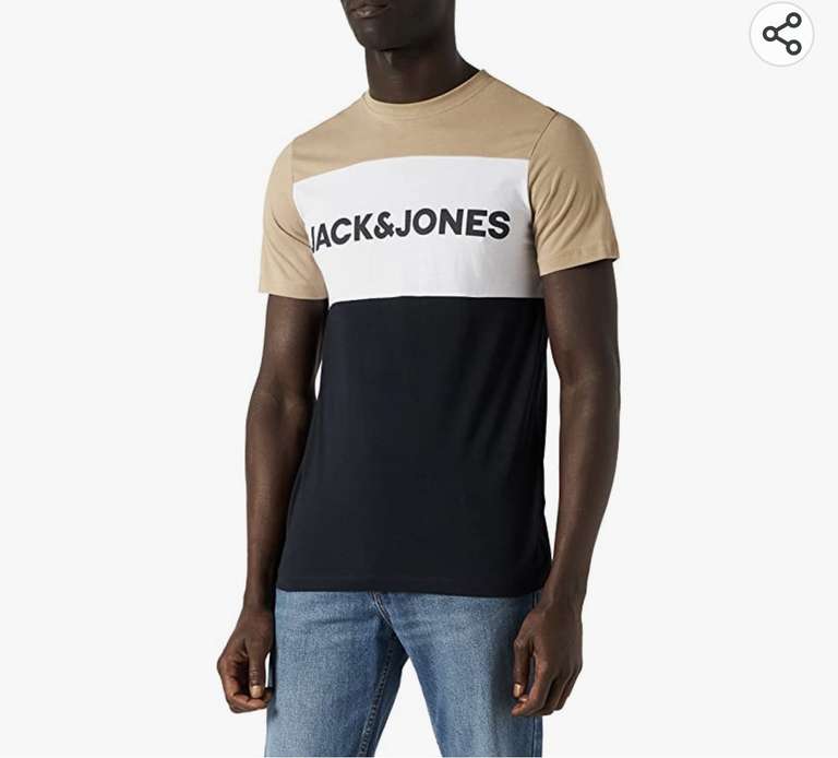 Jack & Jones Men's Jjelogo Blocking Tee Ss Noos T-Shirt (various colours & sizes available) - £6 (£5.30 prime student members) @ Amazon