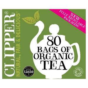 Clipper Organic Everyday Tea Bags 80 Pack 232G £1.50 off with Coupon