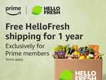 Free Delivery for HelloFresh recipe boxes for 1 year, exclusively for Prime members
