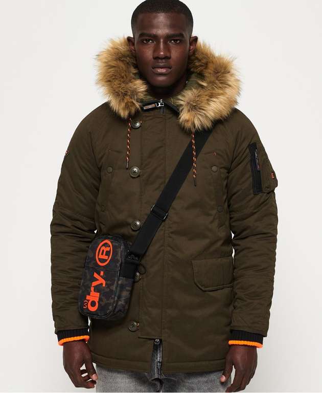 Superdry SDX Parka Jacket - Army £71.20 with honey app voucher at standout