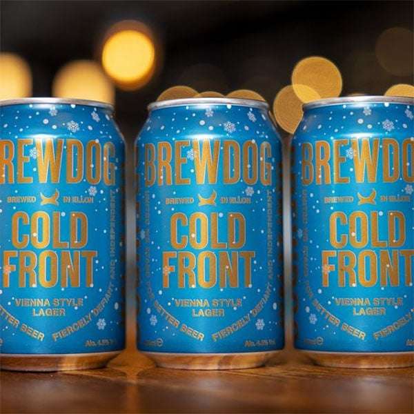 12 x Brewdog Cold Front Vienna Style Lager 330ml Beer Cans Best Before 6/10/2023 - free del over £25