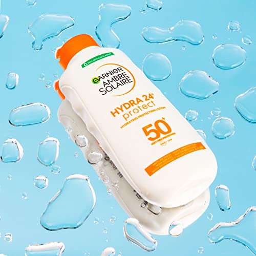 Garnier Ambre Solaire High Sun protection Factor 50, Water Resistant Sunscreen, with Shea Butter, UVA & UVB Protection, 200ml £5 @ Amazon
