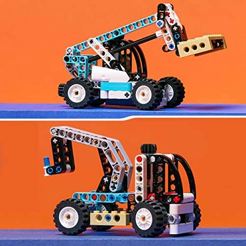 LEGO 42133 Technic 2 in 1 Telehandler Forklift to Tow Truck Toy Models, Construction Vehicle Building Set