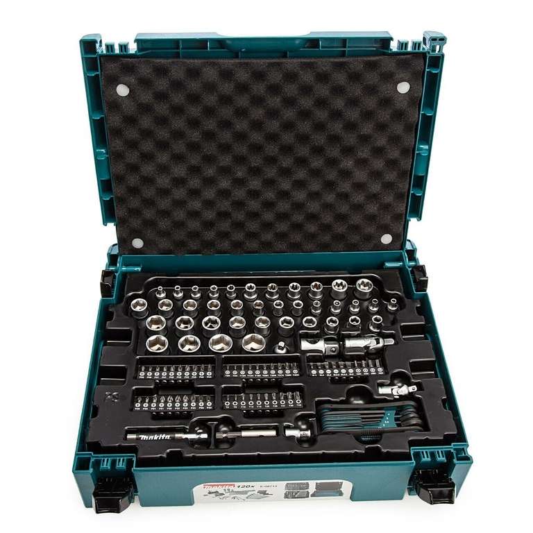 Makita 120PC General Maintenance Kit Spanner Socket Mechanics Screwdriver Set - £58.48 with code @ eBay / buy a parcel- store