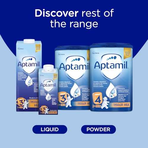 Aptamil 4 Toddler Baby Milk Powder Formula, 2-3 Years, 800g Pack of 6 w/voucher (£56.73 with S&S)