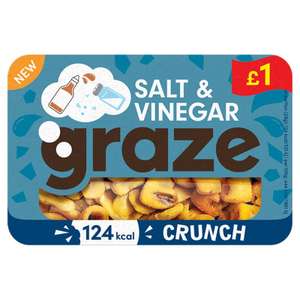 Graze Salt & Vinegar Crunch,Vegan Savoury Healthy Snack Punnet , 28g 10p @ Farmfoods (Birmingham)