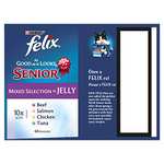 Felix As Good As It Looks Senior Cat Mixed Selection, 40 x 100 g £11.04 S&S or £10.39 with voucher