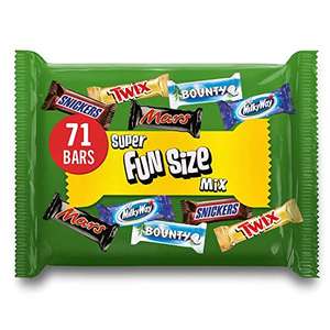 Mars, Snickers, Twix & More Assorted Fun Size Chocolate Bars, Chocolate , 1.4kg, 71 Bars £6.08 @ Amazon Warehouse
