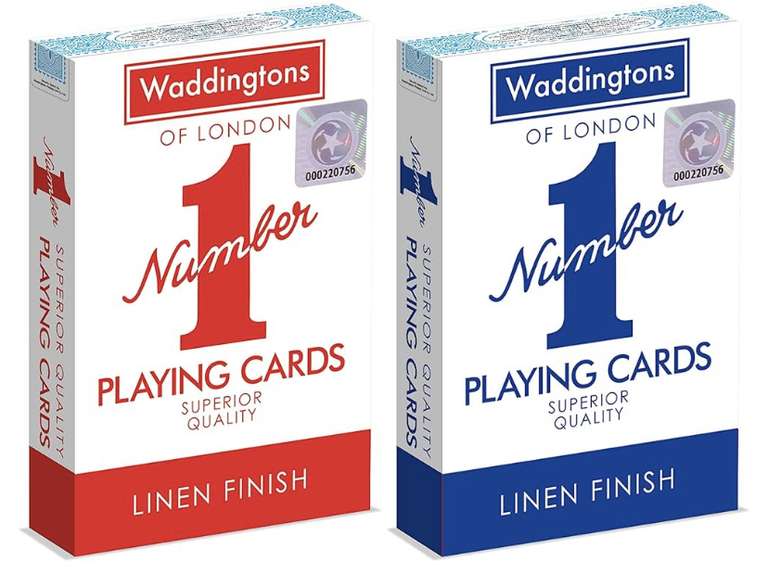 Waddingtons Number 1 Playing Card Game (Red or Blue)