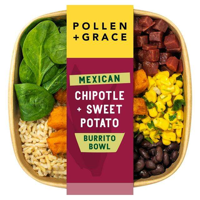 Pollen & Grace Chipotle & Sweet Potato Bowl 285g £3.95 @ Sainsbury / Free or 50% off with GreenJinn Cashback app (Selected accounts)