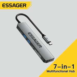 Essager USB C Hub 7 In 1 Type C 3.1 To 4K HDMI /SD/TF Card Reader £9.33 or £6.73 welcome deal for new buyer @ Factory Direct Collected Store
