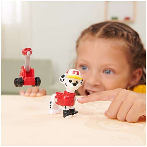 Paw Patrol Big Truck Pups Marshall Action Figure with Clip-on Rescue Drone