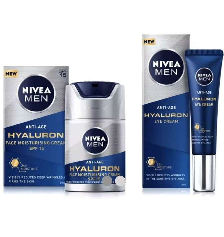 Nivea Men Hyaluron Anti-Age Bundle Set - £10 Home delivery only (free delivery if spending over £25) @ Boots