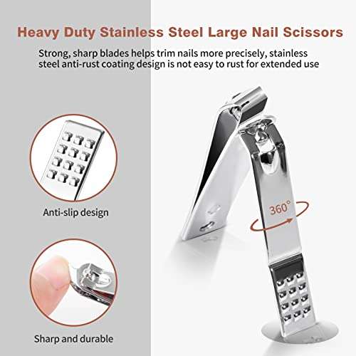16pcs Stainless Steel Professional Nail Clippers and Care Kit - £4.51 With Voucher, Dispatched By Amazon, Sold By Osmanthus fragrans Co.Ltd
