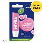 Nivea Soft Rose Lip Balm 4.8g - 55p (Selected Locations) @ Wilko