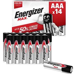 Energizer AAA Batteries, Max, Triple A Battery Pack - 14 Pack (£6.27 S&S)