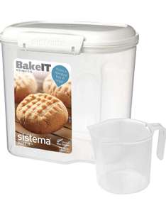 Sistema BAKE IT Food Storage Container + Measuring Cup 2.4 L Food Pantry Storage Container BPA-Free White/Clear £5 @ Amazon