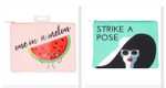Superdrug Studio London Strike A Pose OR One In A Melon Flat Pouch Make Up Bag 50p Each & B1G1HP + Free Click & Collect @ Superdrug