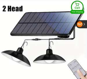 2 head solar light with remote - sold by Furui Energy Technology (min £15 spend)
