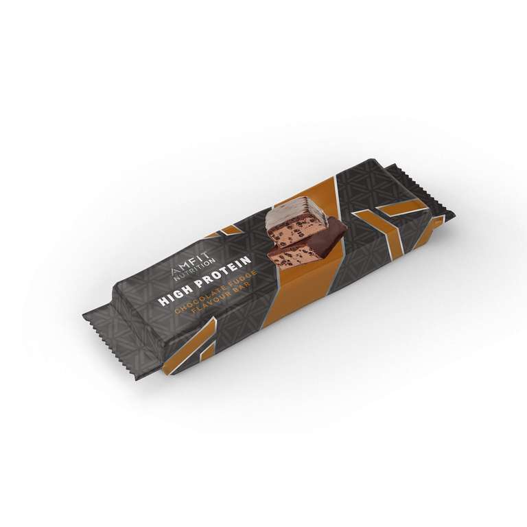Amazon Brand - Amfit Nutrition Low Sugar Protein Bar Chocolate Fudge Flavour, 60g, Pack of 12 /£9.31 S&S - £8.33 S&S + Voucher