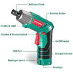 Electric Screwdriver, 6N·m Max Torque HYCHIKA Cordless Screwdriver 2000mAh 3.6V with 36 Accessories £23.79 @ Amazon Sold by JJM_trading