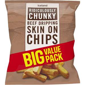 Iceland Ridiculously Chunky Beef Dripping Skin on Chips 1.85kg £3.00 @ Iceland