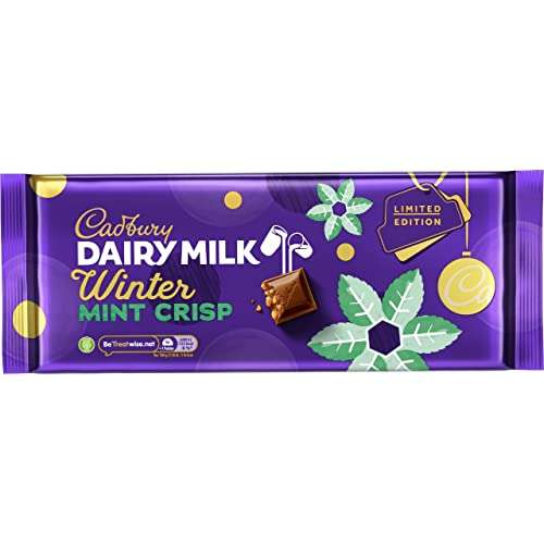 Cadbury Dairy Milk Winter Mint Crisp Limited Edition, 360g - £1.50 @ Amazon