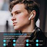TECKNET Wireless Earbuds, True Bluetooth 5.0 Headphones Headset With 4 Microphones and Noise Reduction - £7.99 @ Tecknet / Amazon