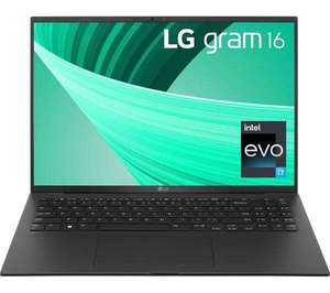 LG GRAM 16" WQXGA(2560 x 1600) 16:10 intel EVO i7-1360P irisXE 16GB RAM 1TB SSD Win11 + 2Y Warranty Laptop (£400 Discounted At Checkout)