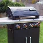Landmann Rexon MCS Cook 4.1 Burner Gas BBQ With Recessed Side Burner - Black - £281.84 @ Debenhams