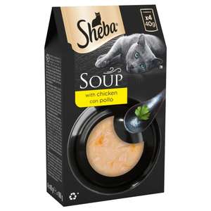 Sheba Classics Soup with Chicken Fillets Cat Food 4 x 40g £1.60 free collection @ Wilko