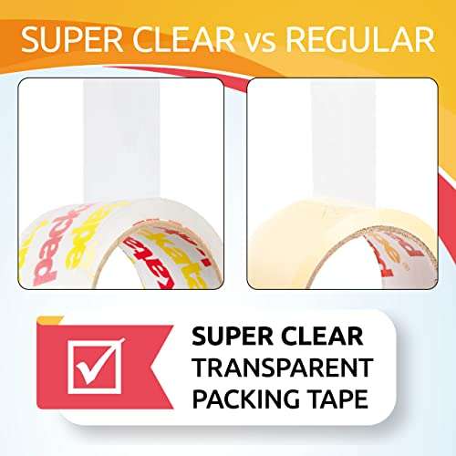 Crystal Clear Super Transparent Strong Packing Tape - 6 Rolls 48mm x 50m £6.99 With Voucher, Dispatched By Amazon , Sold By Mbopp