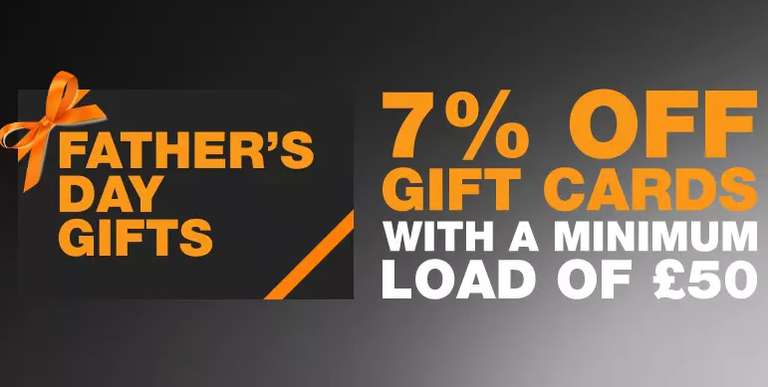 7% off Gift Cards with discount code (Minimum value £50) at Halfords