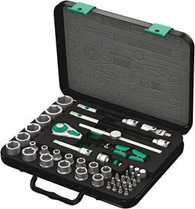 Wera 8100 SB 2 Zyklop Speed Ratchet, Sockets, Bits and Accessories Set, 3/8" Drive, 43PC