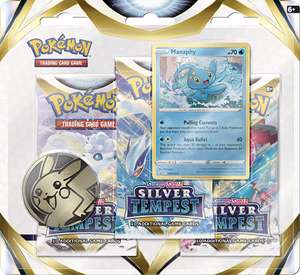 Pokemon Blister 3 Boosters - Silver Tempest Manaphy