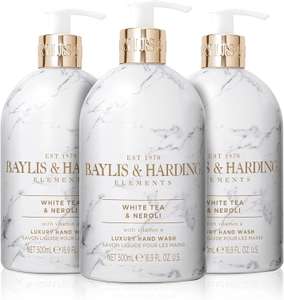 Baylis & Harding Elements White Tea & Neroli, 500ml Hand Wash, Pack of 3 - Vegan Friendly £4.50 , Subscribe & Save £4.28 at Amazon