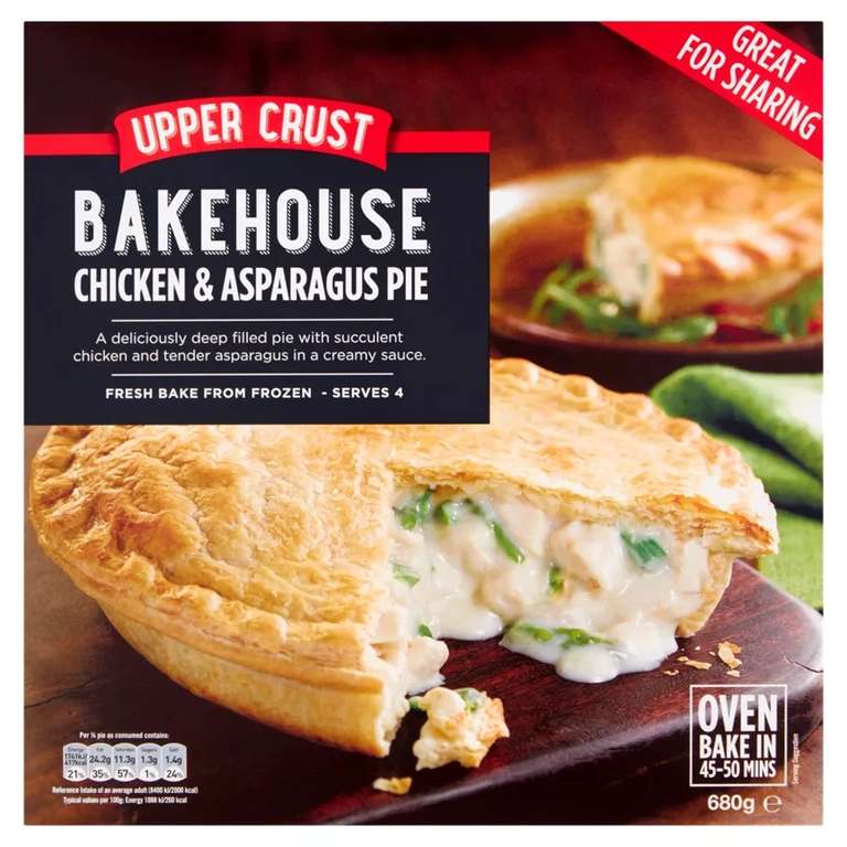 Upper Crust Chicken & Asparagus Pie 680g - £2.50 @ Asda