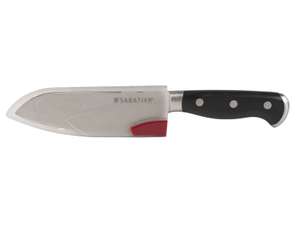Sabatier Edgekeeper Stainless Steel Self-Sharpening Utility Knife 12cm, Ideal for Mincing Herbs, Cutting Vegetables and Fileting Fish, Grey