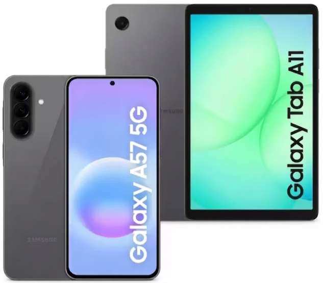 Samsung Galaxy A57 256GB 5G Smartphone + Claim Tab A11 64GB Tablet (Blue or Lilac) With £75 Discount At Checkout