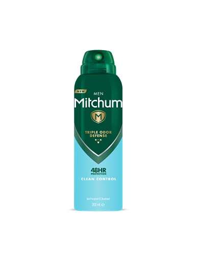 Mitchum Men Triple Odor Defense 48HR Protection Deodorant Spray & Antiperspirant (200ml) Clean Control - £1.80 (£1.62/£1.53 S&S) @ Amazon