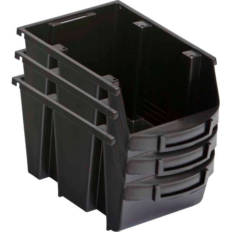 Wilko Stackable Storage Bins Set Of 3 - 50p + Free Click and Collect (Selected Stores) @ Wilko